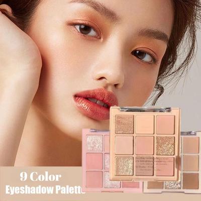 Nine-color Eyeshadow Tray Pearlescent Matte Ground Color Contouring Natural Long-lasting Makeup Waterproof Student Makeup Eyeshadow Palette Makeup