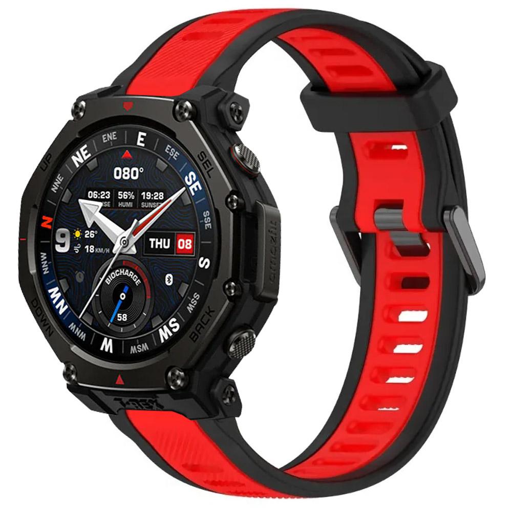 18/20/22mm Sports Silicone Strap for Amazfit T-Rex3 Pro 48mm 44mm Comfortable Breathable Wristband for Amazfit Helio/Balance 2-1