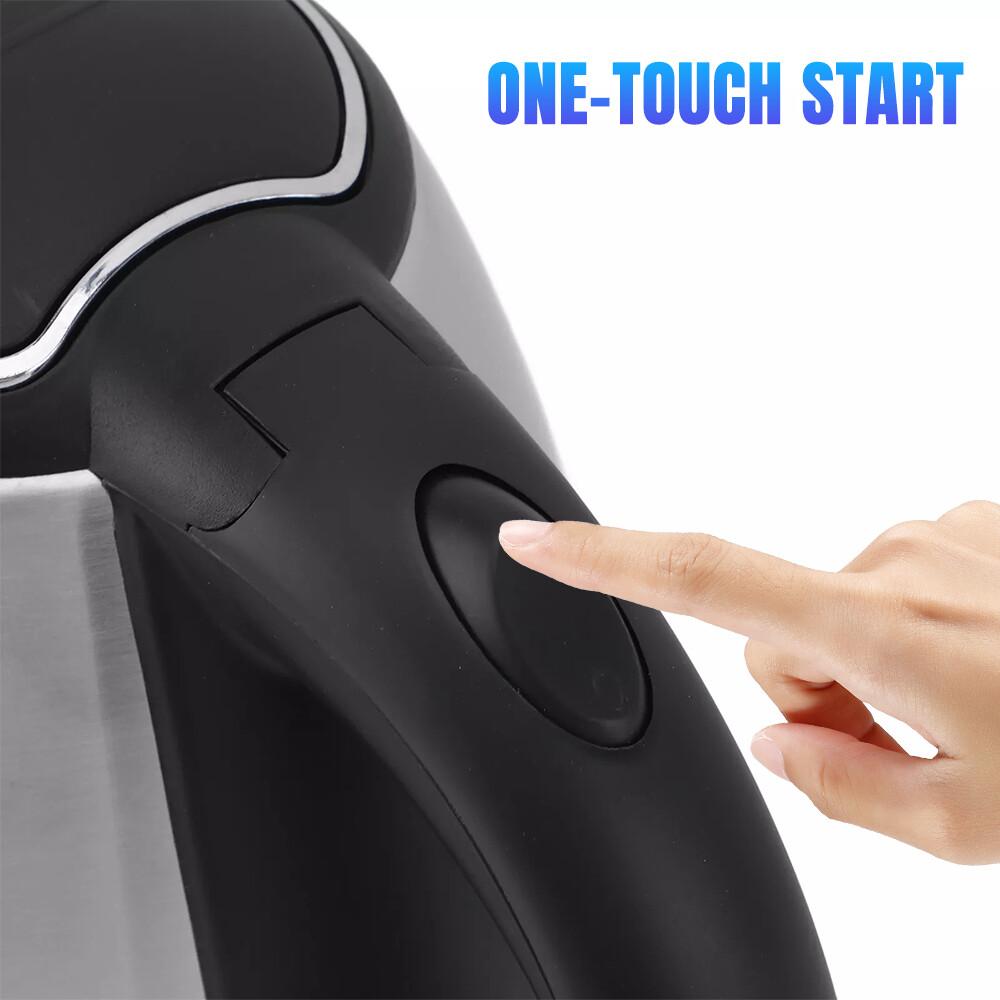 2.0L Hot Water Kettle Electric 1000W Stainless Steel Teapot with Auto Shut-Off Anti-Dry Design,Quick Boil for Hotel Family Trip