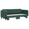 VidaXL Lit de jour avec lit gigogne vert foncé 90x200 cm velours 3197065