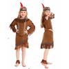 5Pcs Kids Ethnic Encouraged Play Ensemble Outfit With Detailed Traditional Patterns And Soft Fabric Tops Skirts