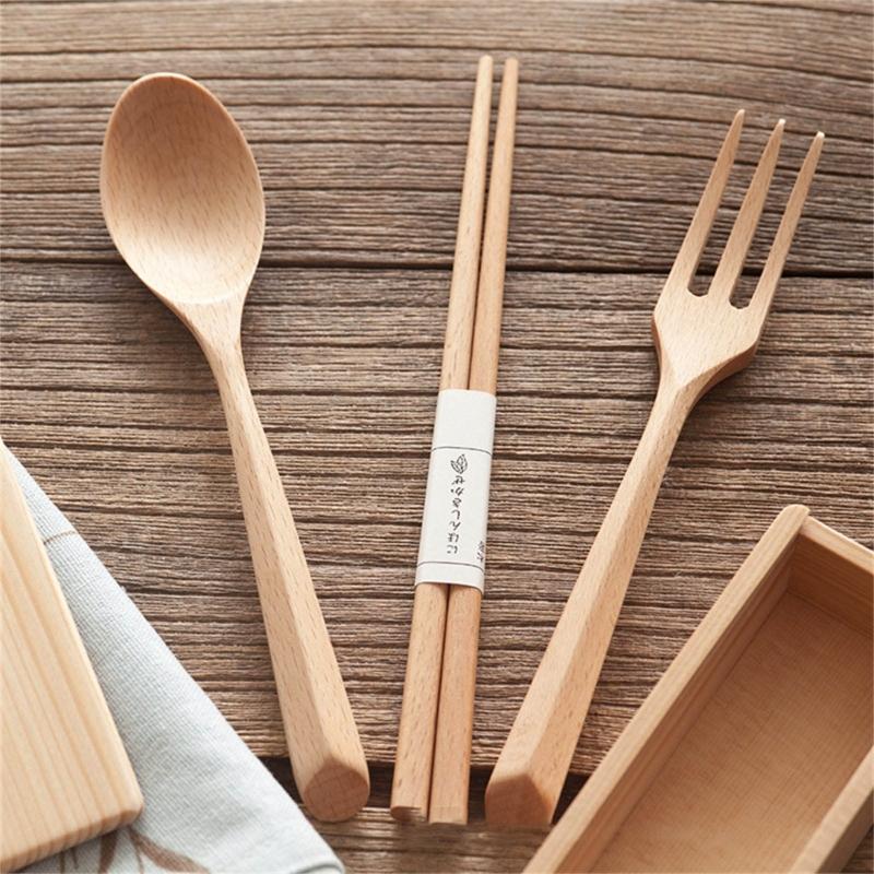 Simple Japanese Dining Set Foldable Chopsticks Spoon Fork Sustainable Designs