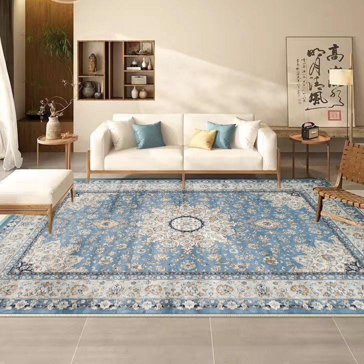 Persian Retro Carpet Living Room Big Size Non-slip Bedroom Decoration Rug Non-slip Mat for Kids Easy Cleaning Machine Washable
