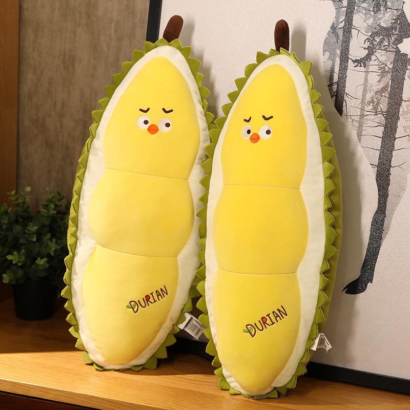 Creative and funny healing durian chick doll long throw pillow simulation durian fruit throw pillow sleeping company