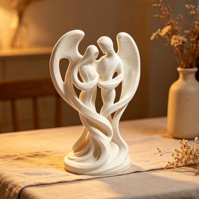 Angel Mother And Child Ornaments 3D Printed Smooth Lines Compact Decorative Figurine Symbolizing Protection And Companionship Statue