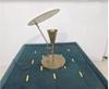 Mid-Century Italian Raw Brass and White Table Lamp Bedroom & Office Lighting Reflector Light