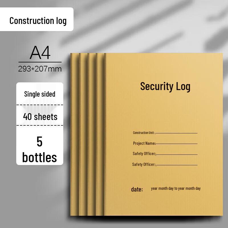 A4 Construction Project Logbook & Diary
