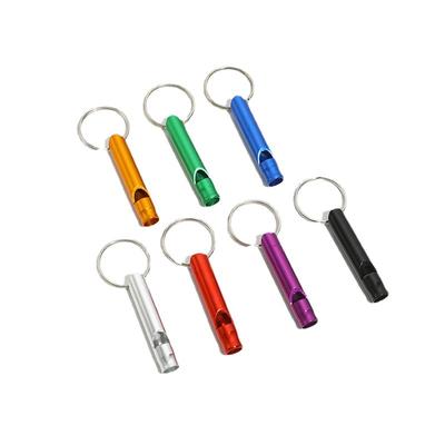 Sifflet d'entraînement multifonctionnel en aluminium, porte-clés de survie d'urgence pour Camping randonnée Sport de plein air