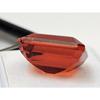 Fabulous Natural Sunset Color Hessonite 14-15 Ct Emerald Cut Certified Gemstone