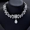 Exaggerated Rhinestone Pearl Bridal Necklace: Fashionable Wedding & Evening Accessory