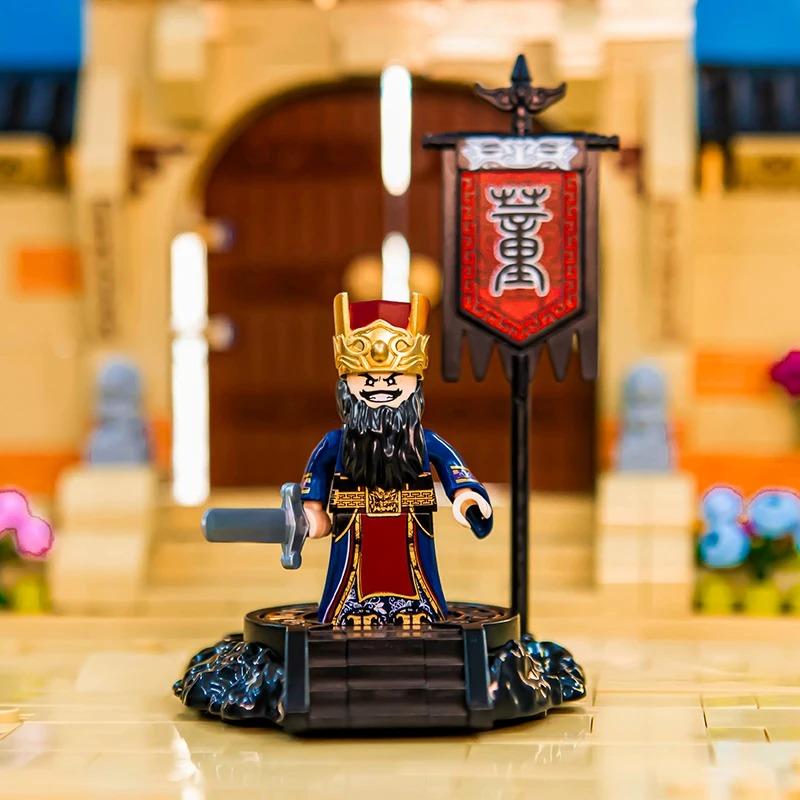 Building Block Man Figurine Three Kingdoms Zhuge Liang Armor Version Lu Bu Children's Assembly Toy Boy Holiday Gift Collection
