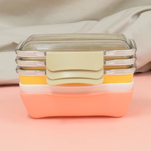 Calbre Dome 1-Tier Lunch Container, 500ml, White, 73573