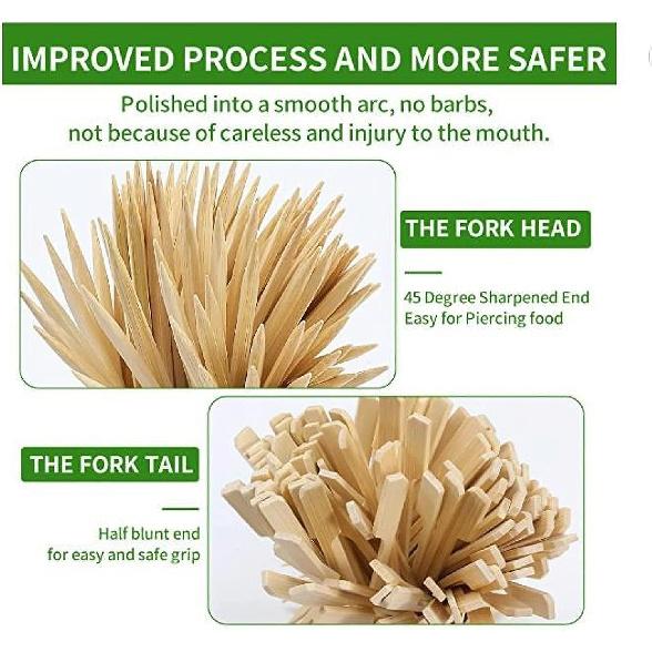 3.5 Inch Bamboo Skewers, 300 PCS Bamboo Paddle Wood Picks, Toothpicks for Appetizers, Cocktail Picks for Drinks, Food Picks, BBQ, Sandwich, Barbecue