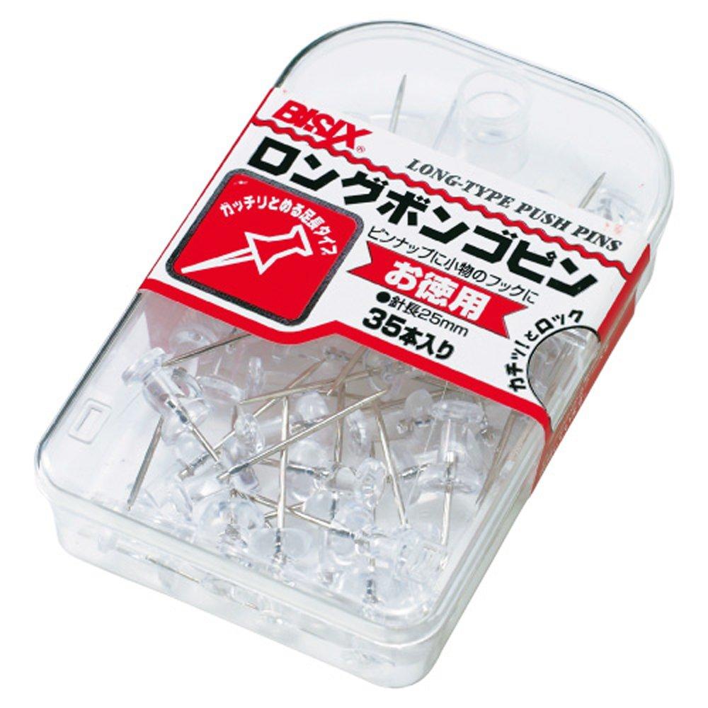 

Длинная булавка-бонго Mitsuya Pin 35 шт. Прозрачная BX2-4-T