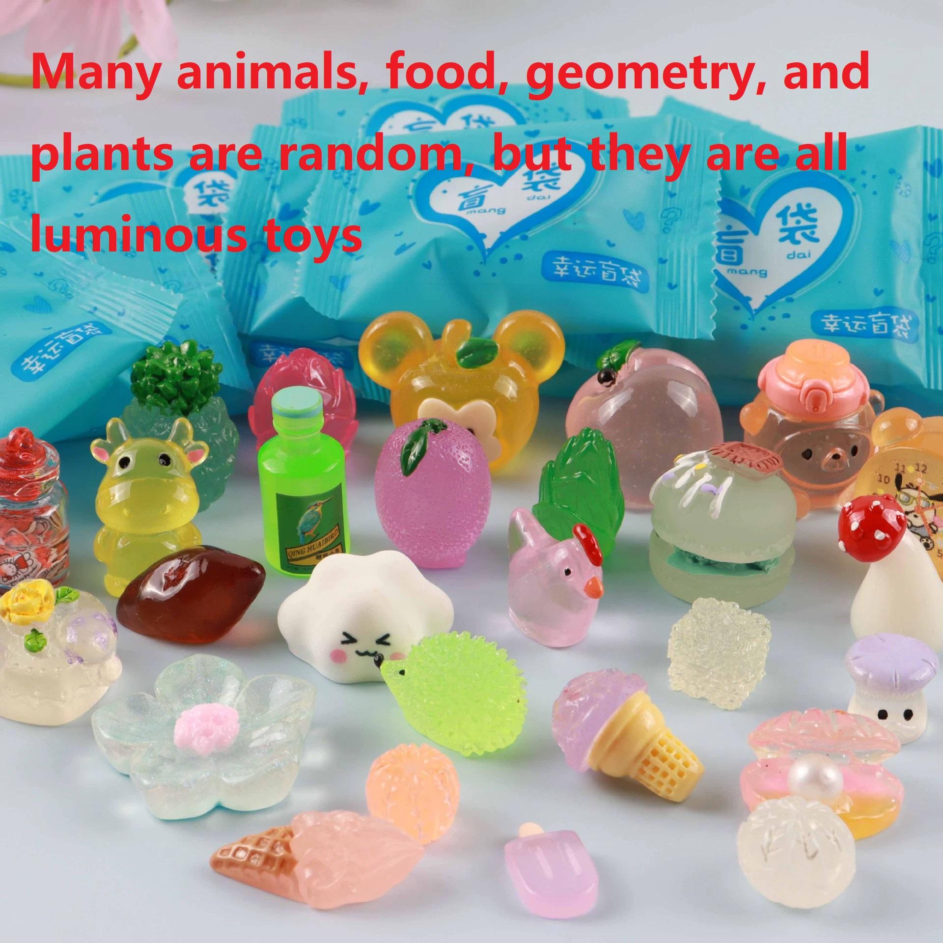 

10Pcs Cute Animal Geometry Food & Plant Luminous 3D Night Light Adult Ornament Miniature Toy