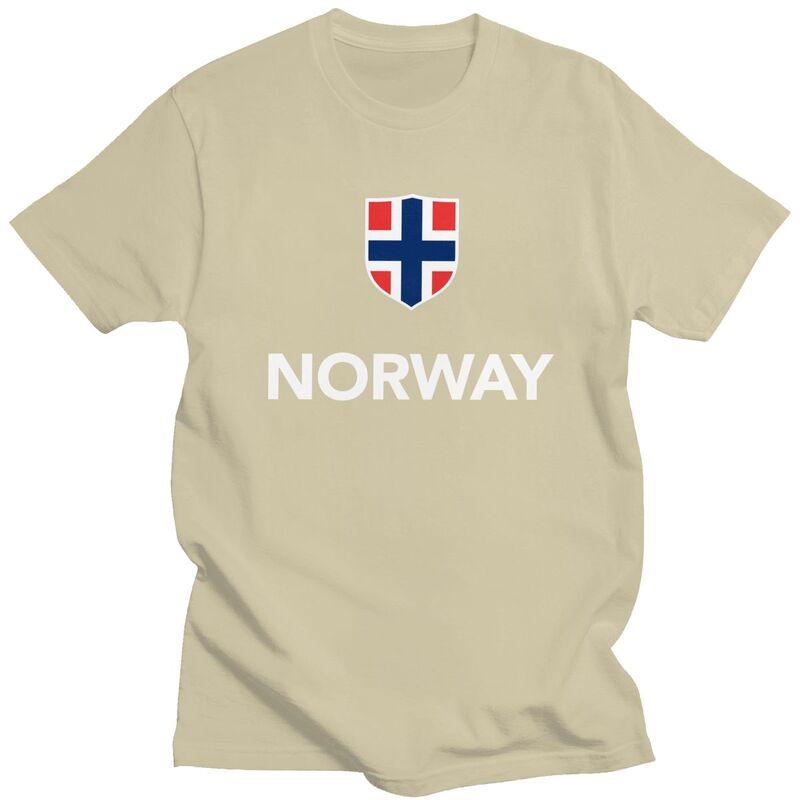 Custom Fashion Norwegian Proud Norway Flag T Shirt Men ShortSleeve Tshirt Casual Tee Pure Cotton Slim Fit Tshirts Merch