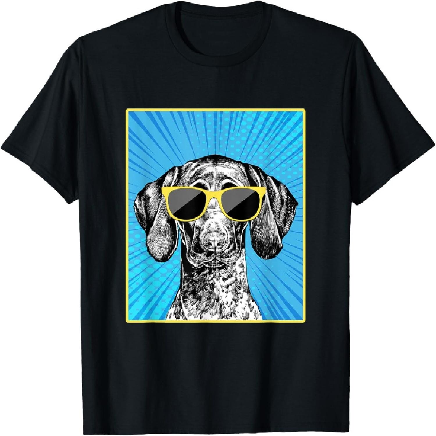 

GSP Portrait Pop Art German Shorthaired Pointer Dog Lovers T-Shirt XXXXXL різнокольоровий