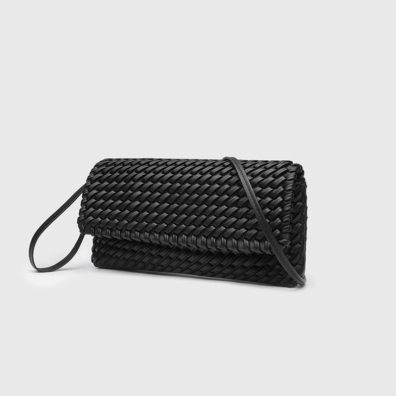 

ZR Woven Bag High-end Shoulder Clamshell Simple All-matching Light Luxury Art Fashion