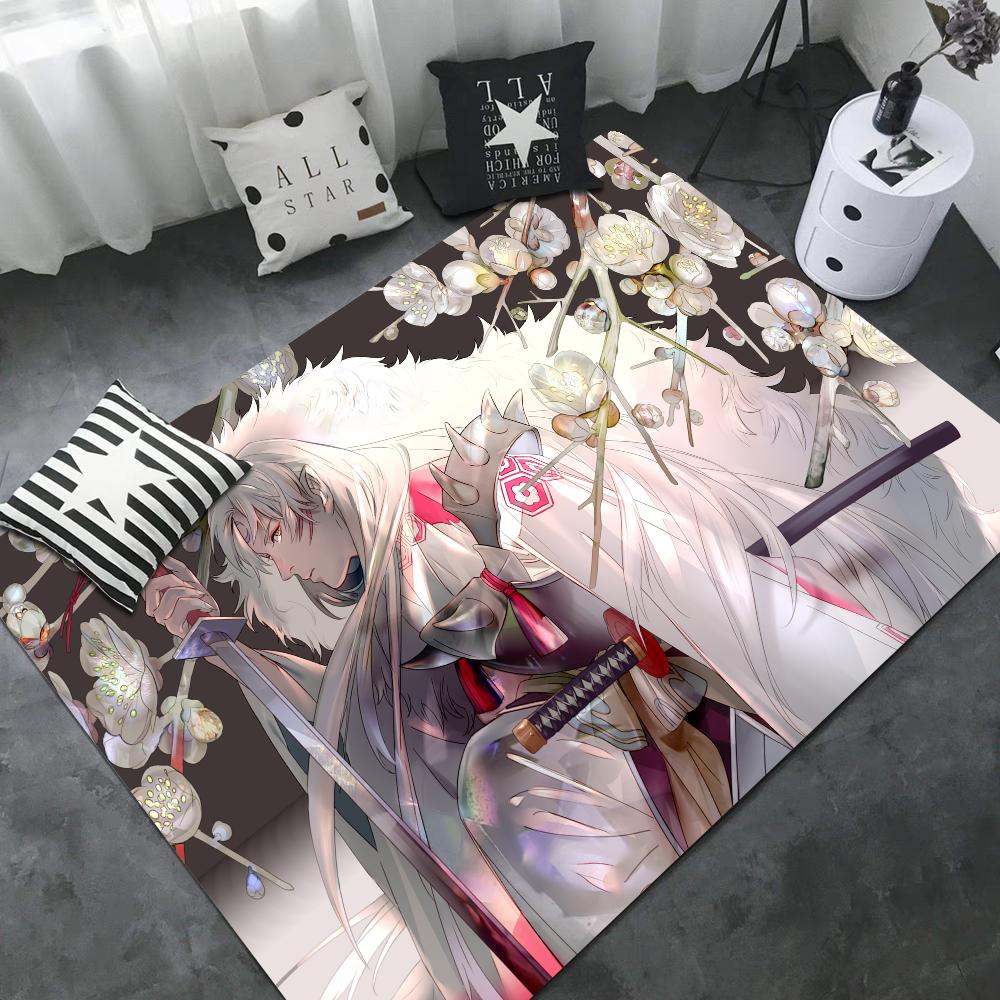 Classic Inuyasha Japanese Anime Entrance Door Mat Rectangle Anti-slip Home Soft Badmat Front Door Mat Household Carpets