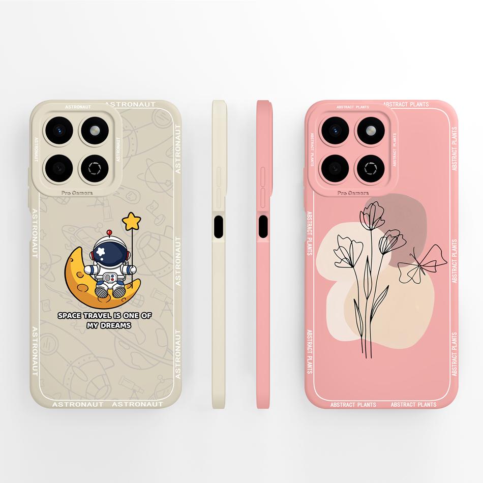 For Honor 200 Smart 5G Case Cute Panda Camera Protection Back Cover For Honor 200Smart Soft Liquid Silicone Phone Protectors