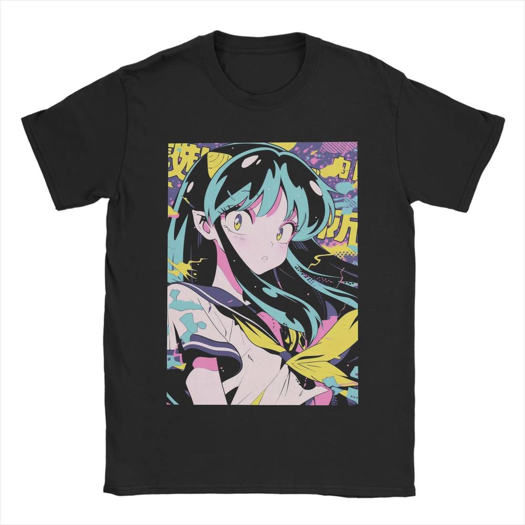 Urusei Yatsura Lum Tshirt Unisex Cotton O Neck Leisure Casual Short Sleeve Summer Graphic Print Anime Y2k Harajuku Oversized Top