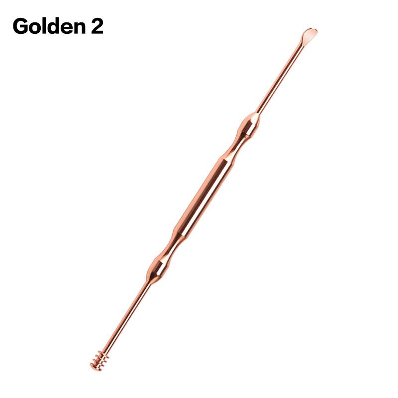 1/3Pcs Stainless Steel Double Head Ear Wax Removal Cleaner Earwax Remover 360° Cleaning Ear Pick Stainless Steel Ear Care Tools