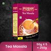 Pushp Merk Chai Masala Aromatische Thee Specerijen Melange Voor Authentieke Indiase Masala Thee Ervaring Natuurlijke Smaak 50g Pak Van 5