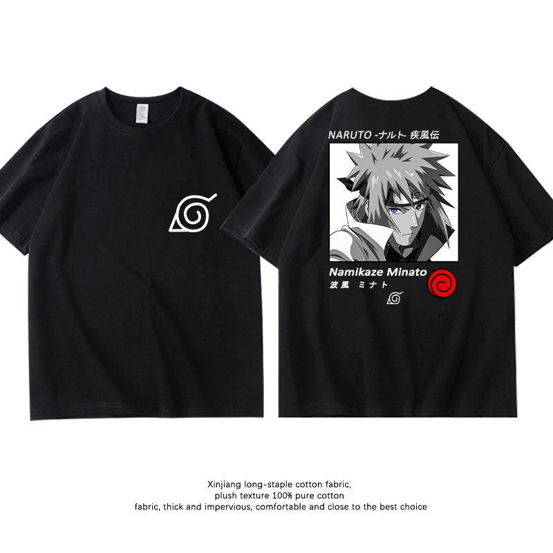 Black Childrens Tshirt Naruto Kakashi Naruto Uchiha Itachi Sasuke Pure Cotton Doublesided Printed Parentchild Casual Tshirt