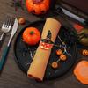 6pcs Enamel Metal Pumpkin Napkin Ring Smooth Edge Halloween Table Decor  Dining Tabletop