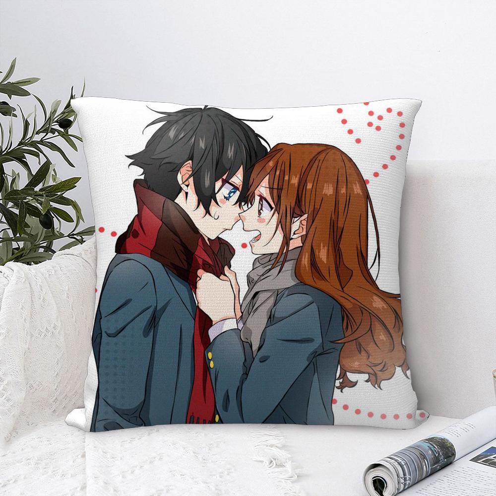 H-Horimiya Anime Pillow Case Plush Fabric Soft Pillowcase Double Sided Print Sofa Cushion Cover Throw Pillow Cover