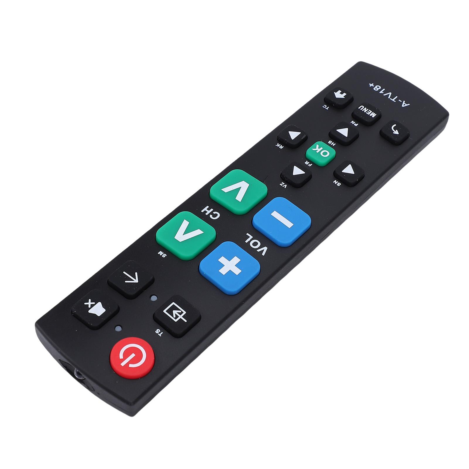 TV Remote Replacement for Samsung TV Big Buttons ABS TV Remote Control Easy Access Black