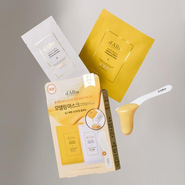 d Alba - White Truffle Serum & Cream Modeling Mask Nutritive & Hydrating 66g x 1 Sets