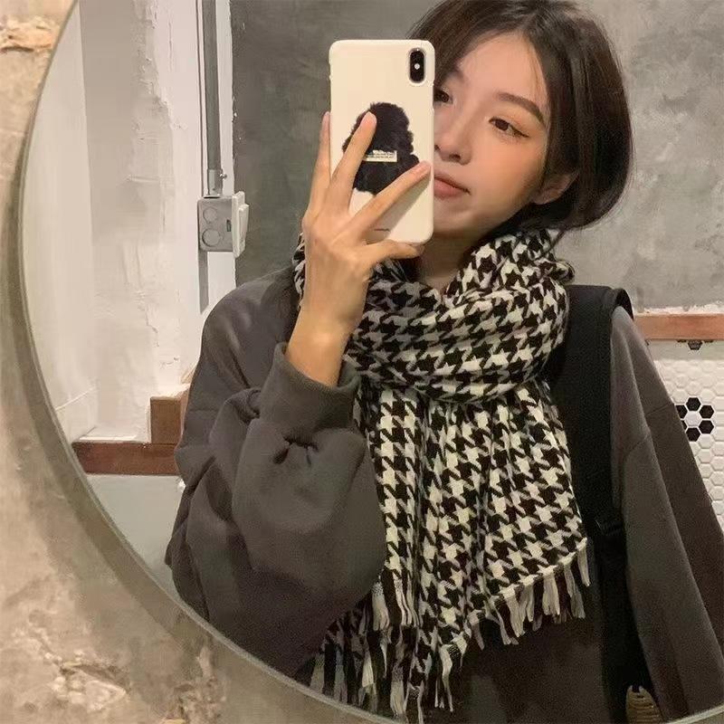 Qiandongge scarf autumn and winter new shawl outer scarf women's winter high-end imitation cashmere printing warm and soft