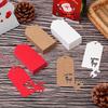 50pcs DIY Crafts Gift Wrapping Xmas Tree Kraft Paper Tags Snowflake Thanks Tag Christmas Card Label