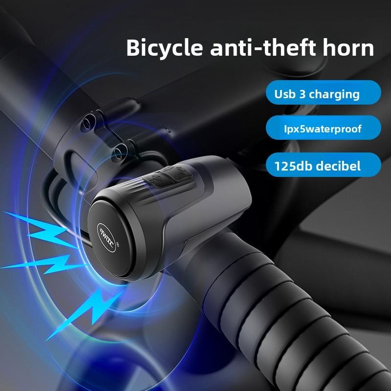 Rennrad Fahrradhupe Alarm mit wiederaufladbarem Akku und Diebstahlschutz für Fahrer