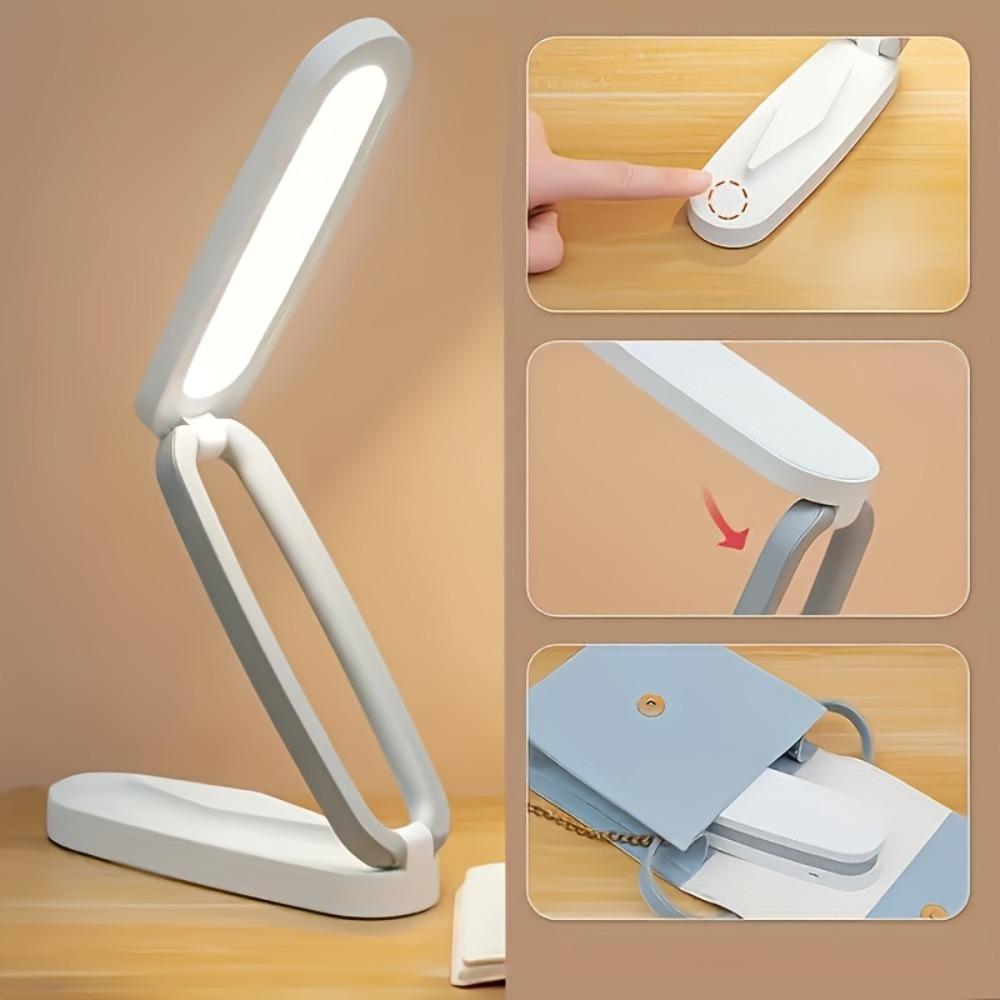 Portable Three-Fold Night Light Eye Protection Touch Control Desk Lamp Students