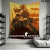 Counter-Strike 2 poster Wall Hanging Printed Fabric Blanket Decorative Tapestries for Bedroom Living Room Home Decor