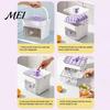 Flexible Ice Cube Maker 2-In-1 Tray, And Storage Bin Set, Large Capacity 25-Cell Odor Resistant Tray One-Click Easy Release Maker, for Camping Outdoor