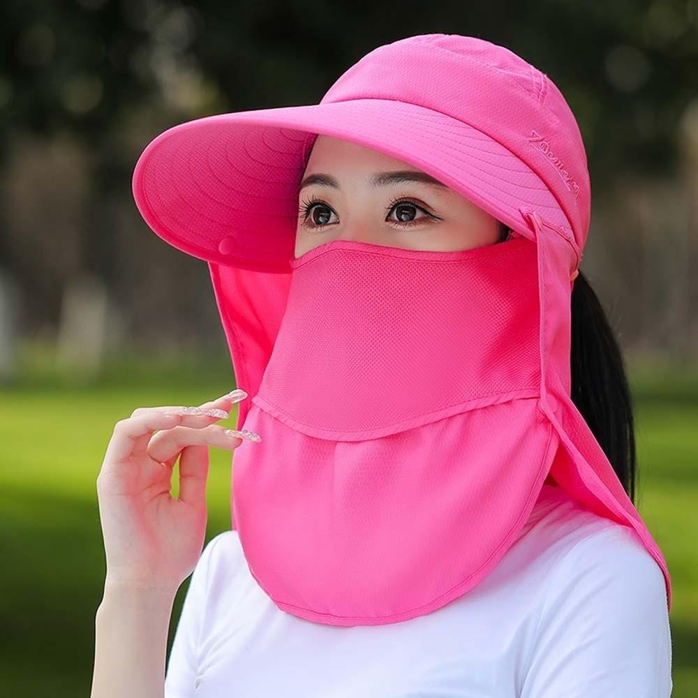 Anti-UV Shawl Mask Hat Face Covering Neck Protection Cap Fisherman Hat Sunshade Shawl Cap Women