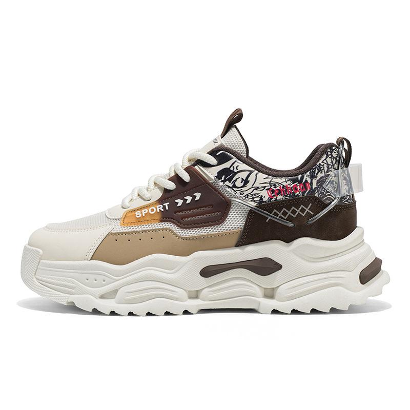 Autumn shoes dad shoes casual new sports shoes breathable thick-soled non-slip mesh shoes 39