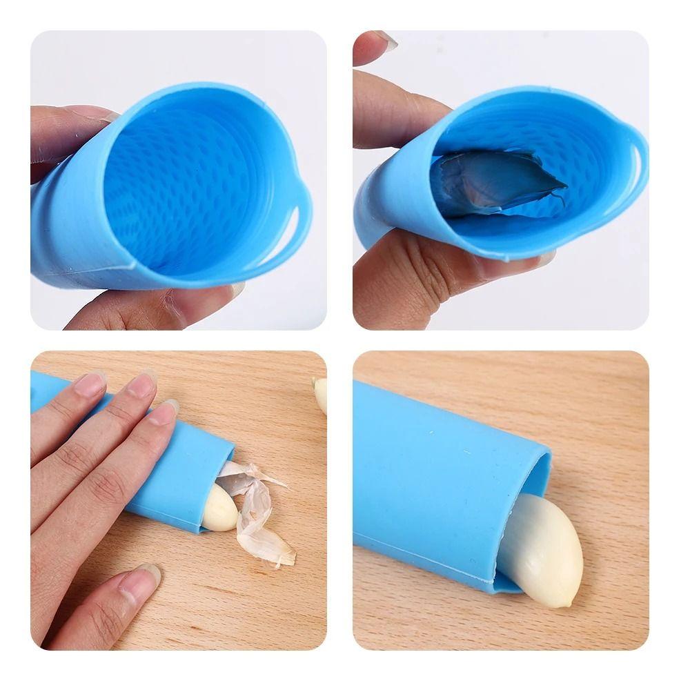 Silicone Garlic Peeling Tools Blue Garlic Roller Stripper Creative Garlic Peeler Kitchen