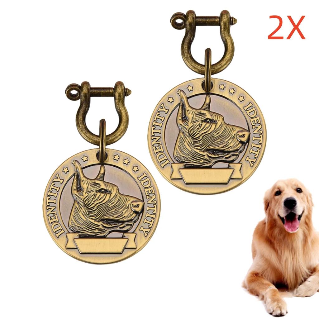 Bronze VIP Individuell Gravierbar Haustier ID-Marke Personalisierte Hausnummer Hund Katze Namensschild Halsband ID Anhänger