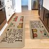 Kitchen Mat Household Oil-Absorbing And Dirt-Resistant Long Floor Mat Two-Piece Set Of Foot Mats Easy To Take Care Of Door Mat