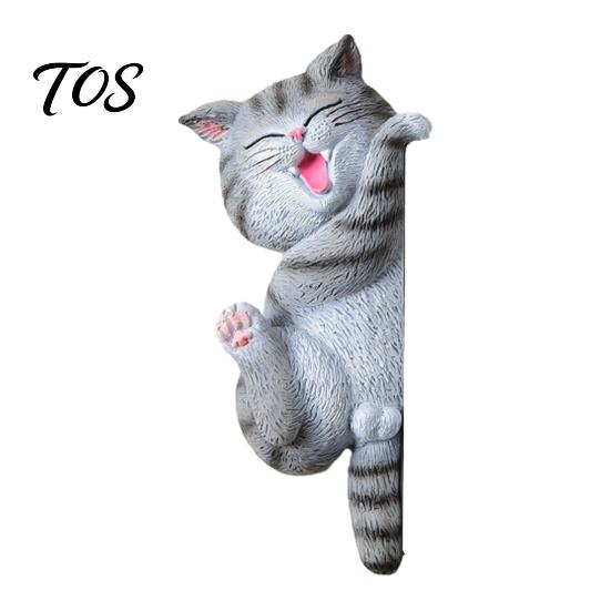 Adhesive Switch Plate Cover 3D Cat Light Sticker, Decorative Resin Wall Cover, Cute Animal Surround Stickers, Peel And Stick decorations for