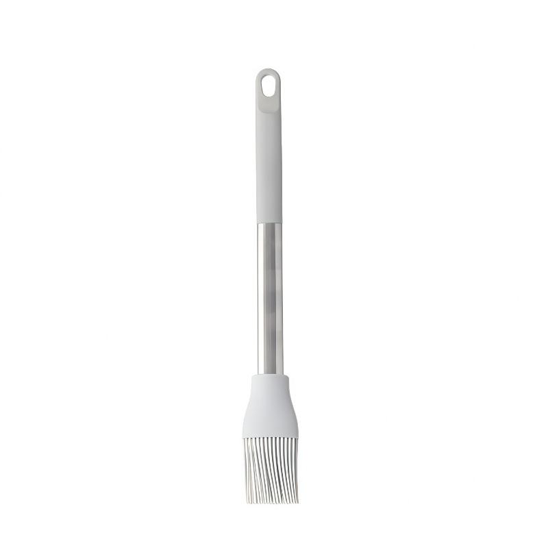 

Extra Long Steel Handle Silicone Basting Brush for BBQ and Baking, Heat Resistant Oil Brush for Cake and Roasting
