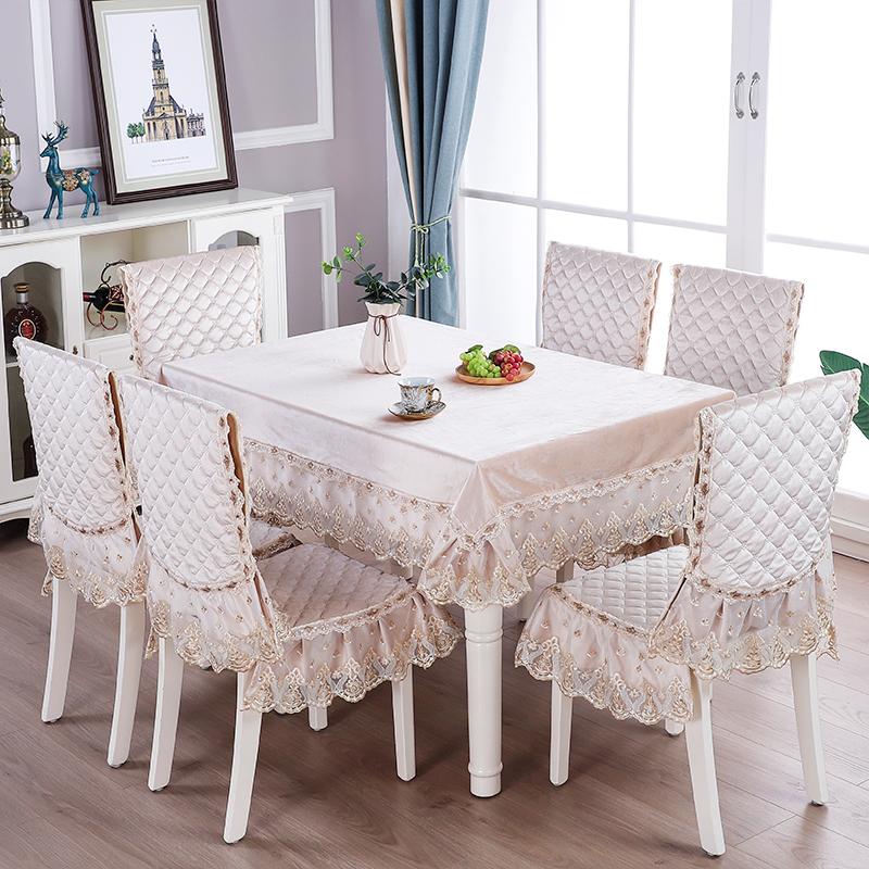 1Pcs Velvet Tablecloth Chair Cushion Cover Wedding Table Cloth European Solid Color Hotel Dining Table Rectangular Table Covers