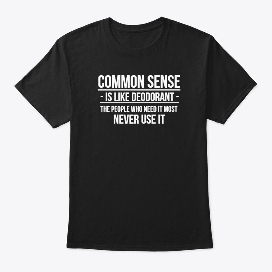 Common Sense Adult Gift Idea Humor Retro Funny TShirt S разноцветный