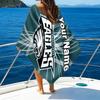 1pc Fashion Cool Eagle Logo2 Beach Towel with Custom Name, Beach/Swimming/Bath/Picnic/Camping Towel, Suitable for Seaside Beaches
