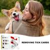 Tick Remover Tools,2 Pcs Tick Catching Card with Magnifying Glass Pets Lice Catcher Plastic Tick Remover Card Suitable for Removing Ticks on Cats and