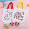 5Pcs Diy Graffiti Bag Handmade Painting Non Woven Bags For Children Arts Crafts Color Filling Drawing Toy Educational Toys